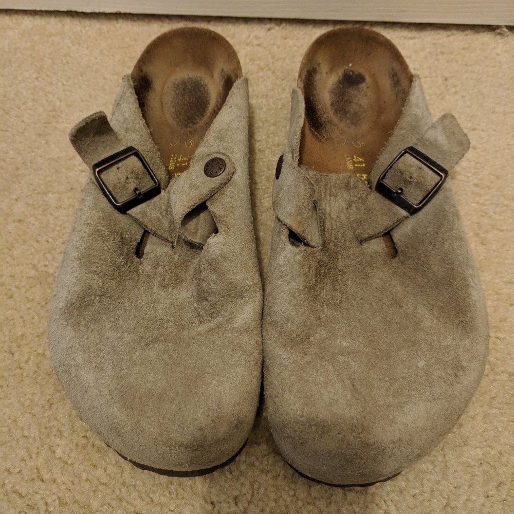 Tan Birkenstock Boston Suede